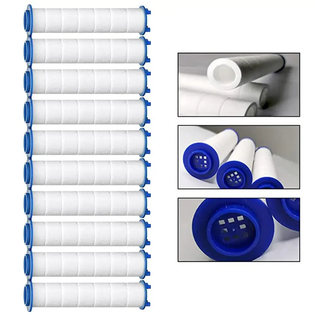 

10pcs PP Cotton Filter Element Shower Head Filter Shower Head High Pressure Purifying Water Quality Showerhead Filter Element
