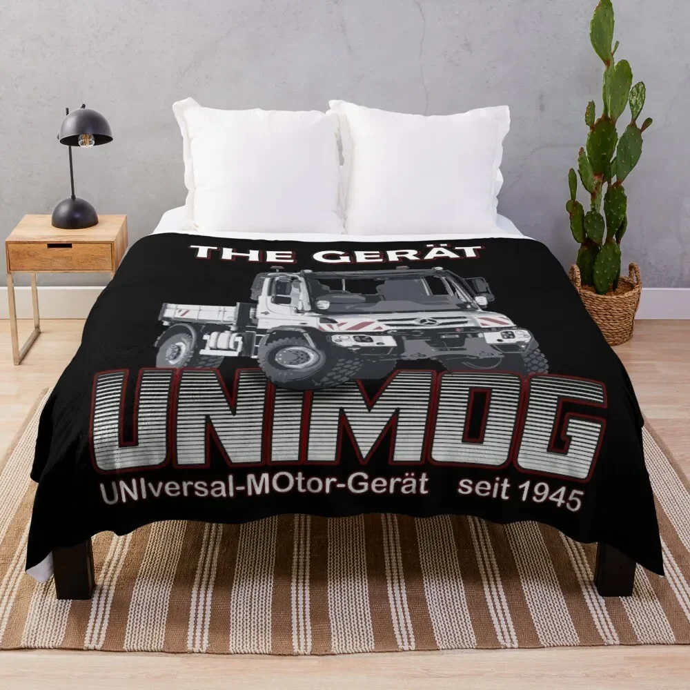 

THE GREAT UNIMOG 530 (UNIversal-MOtor-Gert) - on black Throw Blanket Kid'S Flannel Fabric Blankets