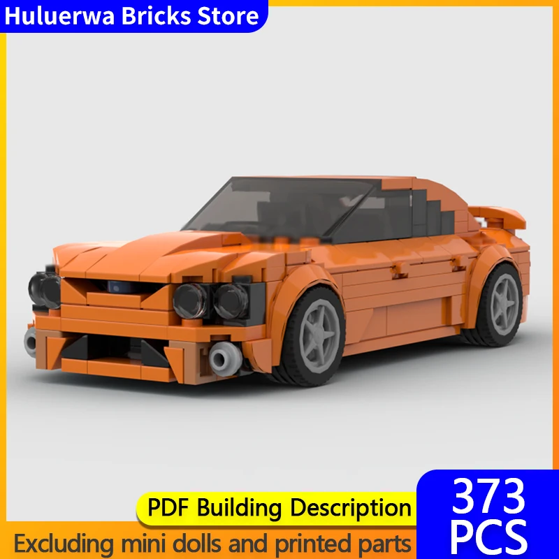 

Модель городской автомобиль MOC, строительные кирпичи XR8, высокопроизводительный мускулистый автомобиль, модульная технология, детские праздничные подарки, сборка игрушек, костюм