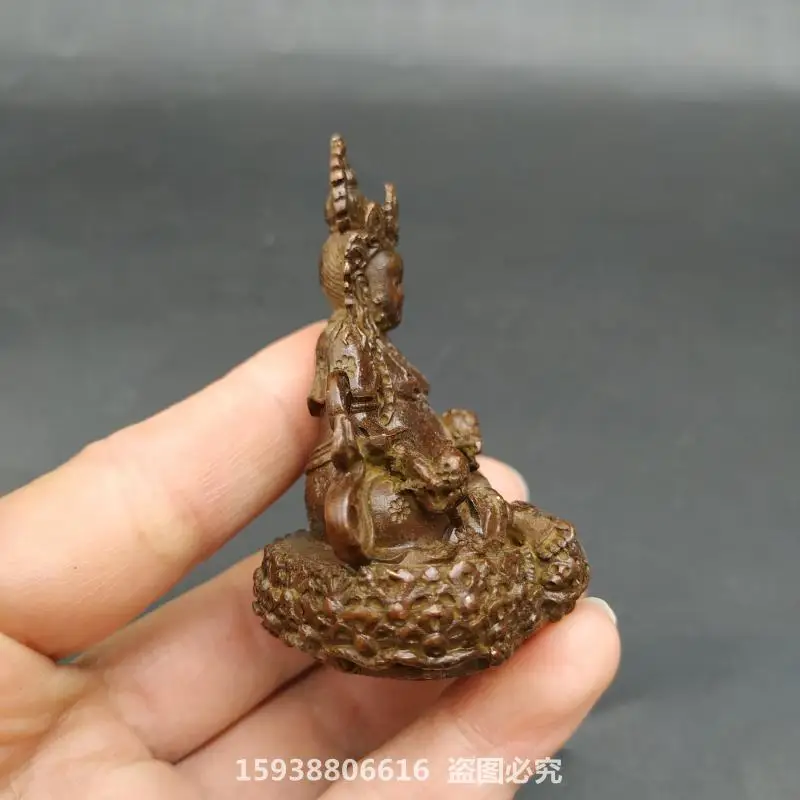 Alloy imitation pure copper, Tibetan tantra, yellow god of wealth, vintage knick-knacks, old objects