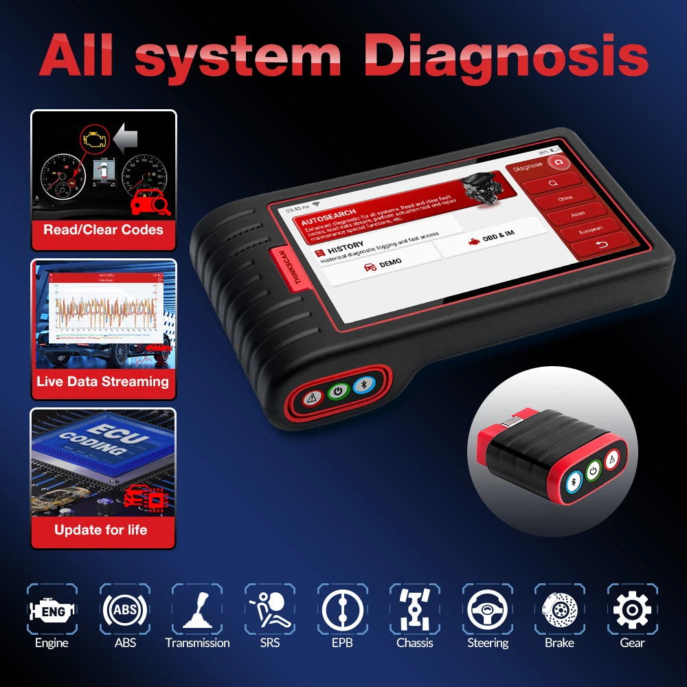 Thinkcar Thinkscan Max Auto OBD2 Diagnostic Tools Full System ECU Coding Bidirectional Control Supports 28 Reset Functions