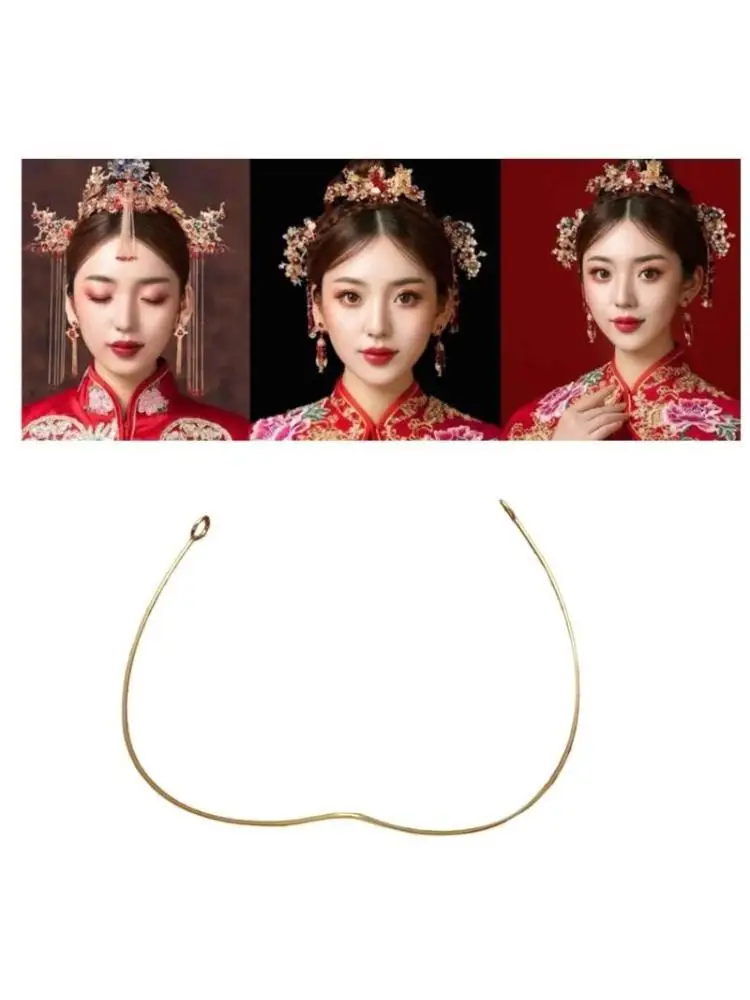 

31BB Fashion Heart Crown Headband Party Hairband Female Bridal Shower Wedding Headwear Summer Vacations Headpieces