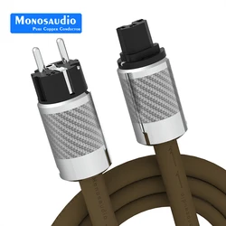 Monosaudio Power Cable pure copper EU/US/AU 3.0square 12AWG Audiophile Power cord P905 2Layer Shield used in professional studio