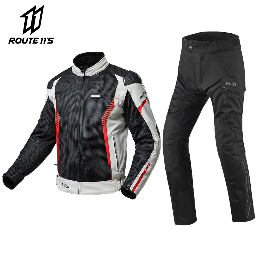 

Breathable Motorcycle Rracing Suit Motorcycle Suit Set Be Durable Cycling Clothes Rain-proof All-Weather Knight Clothing