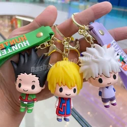 HUNTER X HUNTER Action Figure Keychain Killua Zoldyck GON·FREECSS Doll Pendent Keyring Hisoka Chrollo Kurapika Car Key Holder