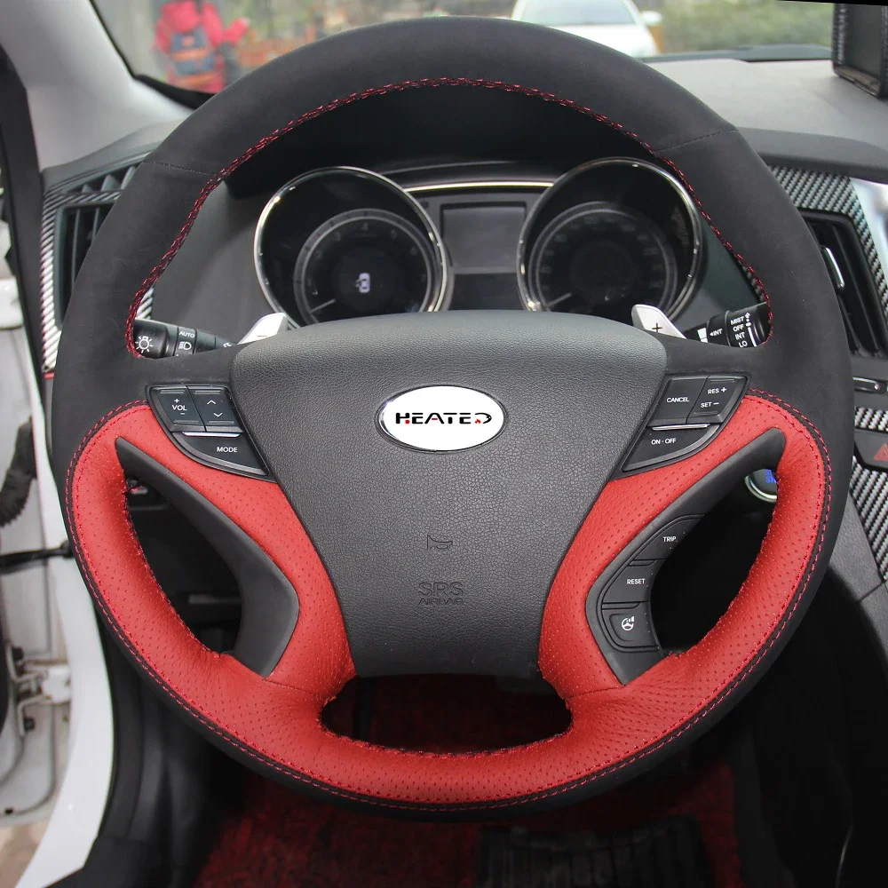 Braiding Steering Wheel Cover for Hyundai Sonata 8 2011 2012 2013 2014 Steering Wheel Covers Car Accessories