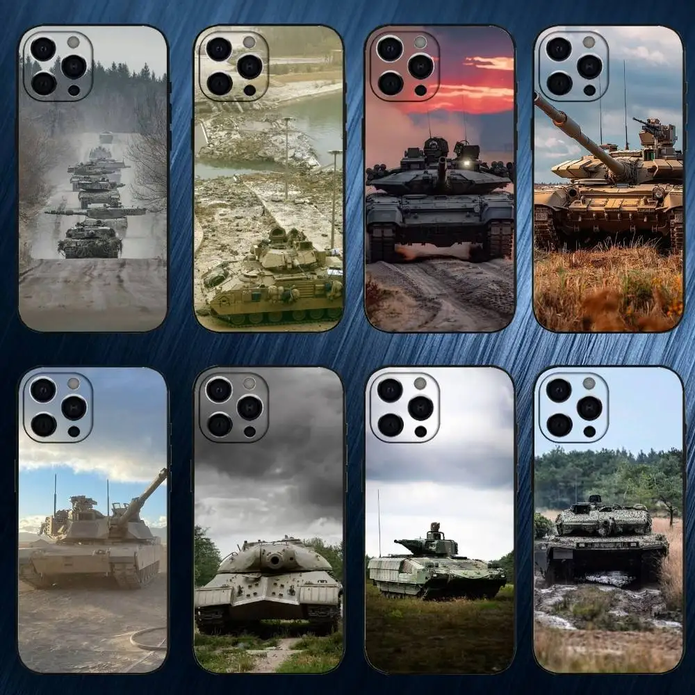 

T-Tank Phone Case For iPhone 17,16,15,14,13,12,11 Plus,Pro Max, Soft Silicone Black Cover