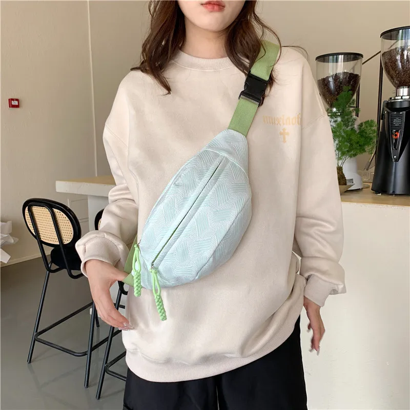 

Korean Style Cute Niche Lightweight Crossbody Waist Bag Japanese Style Ins Fresh and Simple Versatile Chest Bag