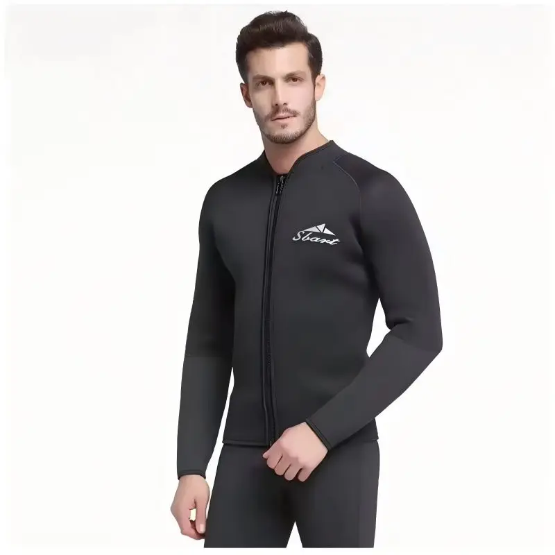 الرجال 3 مللي متر بذلة النيوبرين سترة طويلة الأكمام الغوص بدلة غطس تصفح الغوص تحت الماء الصيد معدات صيد الأسماك بالرمح #5