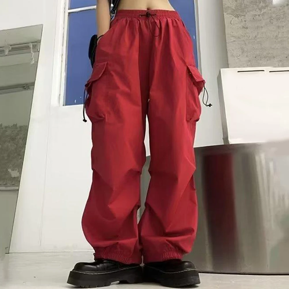 أزياء الساخن العلامة التجارية الجديدة المتناثرة السراويل Sweatpant الشارع الشهير السراويل خمر لا مرونة البوليستر واسعة الساق 1PCS