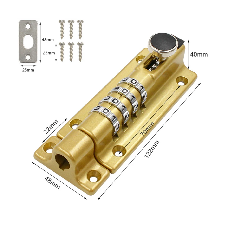 Application Zinc Alloy Bolt Construction Design Mechanical Digital Lock Security Mechanical Digital Combination