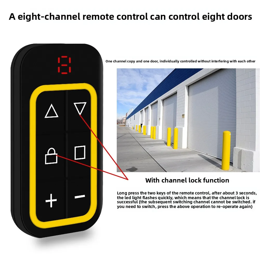Cross-border garage door eight-channel copy wireless remote control, charging universal copy multi-frequency remote control