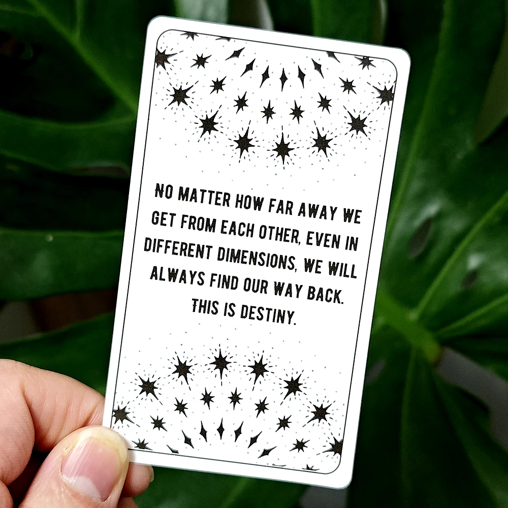 Twin54 Pcs Cards Flame Truths Oracle Cards Soulmate Deck for Psychic Love & Relationship Readings 10.3*6cm