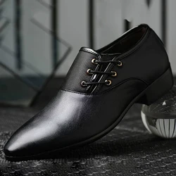 2023 Newly Men's Quality Patent Leather Shoes White Wedding Shoes Leather Shoes for Male Oxfords Wedding Party Office Work Shoes