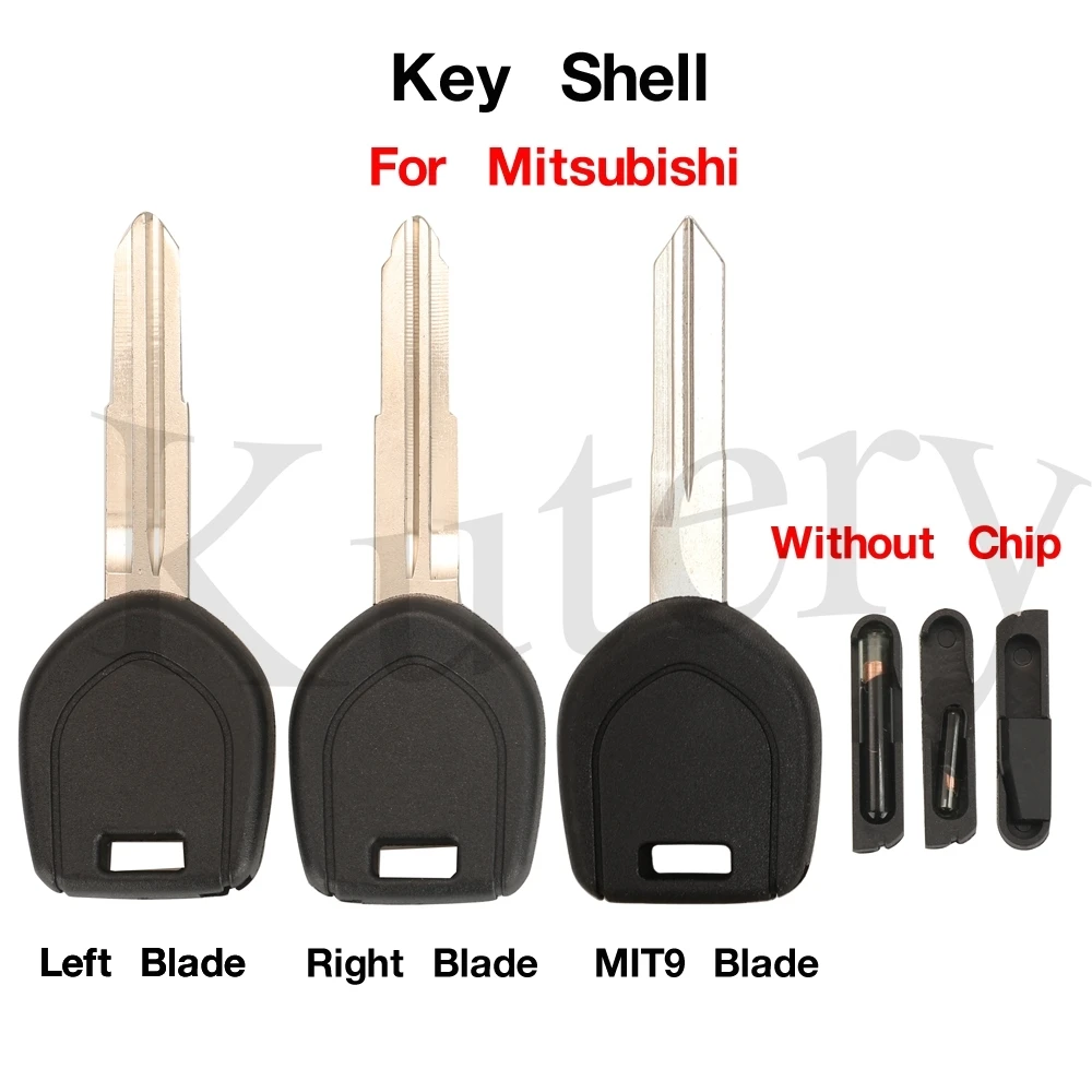 jingyuqin Transponder Key Shell Case For MITSUBISHI Colt Lancer Mirage Outlander Pajero Remote Key Left/Right/MIT9 Blade No Chip