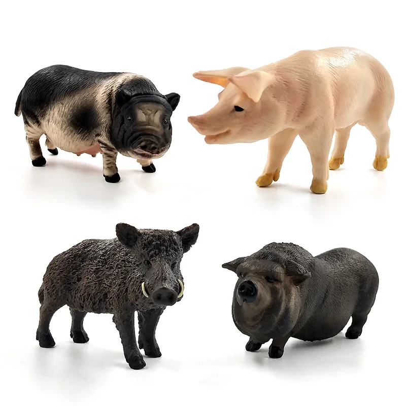 Simulation Wild Boar Pig Animal Model Figurine Home Decor Dollhouse Miniature Fairy Garden Decoration Aaccessories Modern Statue