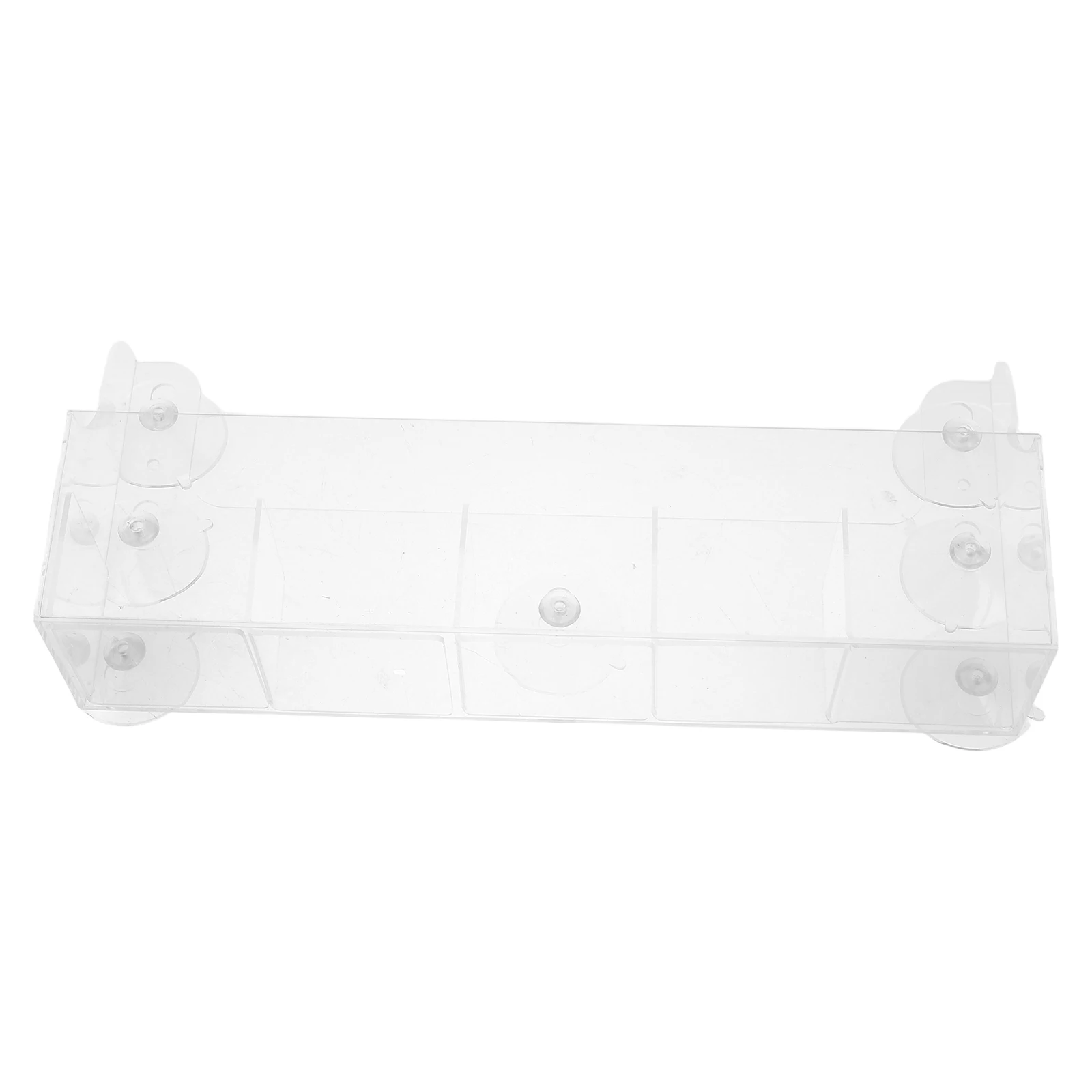 

Transparent Acrylic Fridge Shelf Organizer with Strong Suction Cups Multi Adjustable Compartments for Refrigerator Door Storage