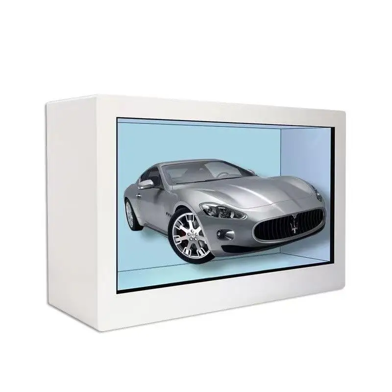 55 Inch Transparent Lcd Display Showcase Box Touch Screen Indoor 3d Hologram Cabinet Equipment For Shopping Mall Specialty Store