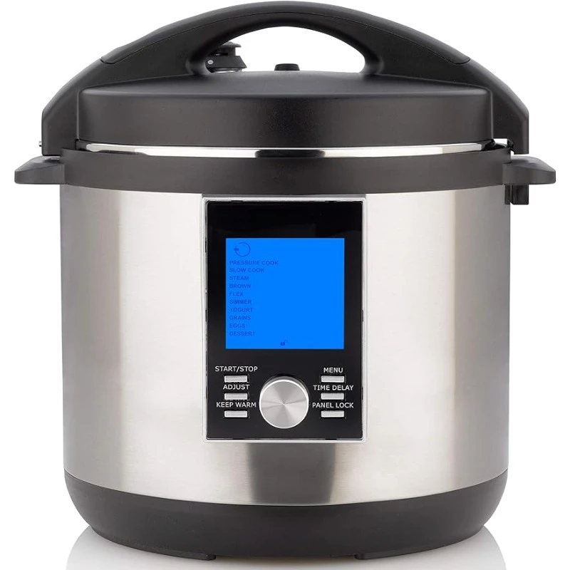 

8 Quart Programmable Electric Multi-Cooker: Pressure Cooker, Slow Cooker, Rice Cooker, Yogurt Maker, Steamer and More