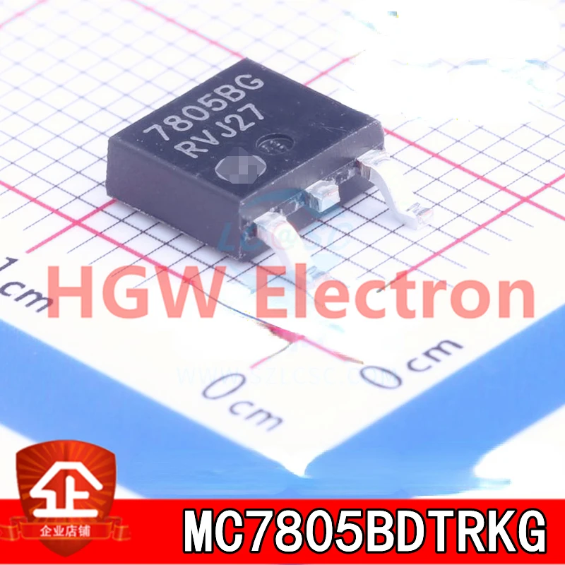 10pcs New and original MC7805BDTRKG Screen printing:7805BG TO-252-2 5V1A Linear voltage regulator chip MC7805BDTRKG TO252 7805BG