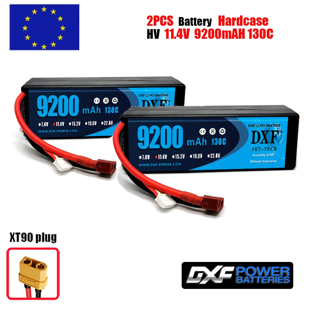 2PCS DXF 2S 3S 4S 6S Lipo-batterij 8400mAh 9200mAh 10000mAh 6500mAh 8000mAh 7000mAh 6200mAh 5200mAh 7.6V 11.1V 15.2V 14.8V 22.2V