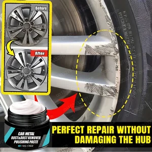 Car Wheel Hub Metal Restorer Gloss Enhancer Clear Rust & Oxidize Renewal Polishing Wax Coating Agent Auto Wheel Scratch Repair