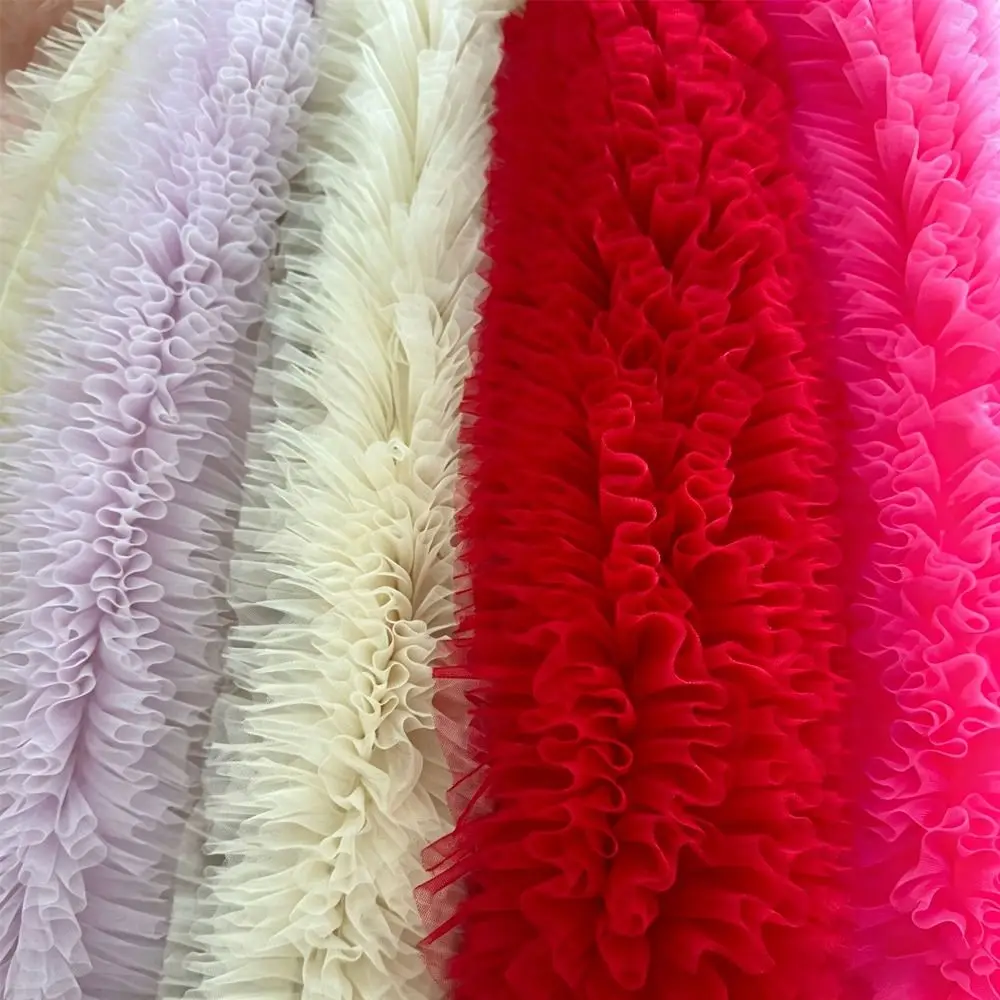 Cake Skirt 1 Yard Mesh Lace Accessories Multicolor Puffy Texture Puff Mesh Dress 12cm Wide Mesh Material Hat Decoration