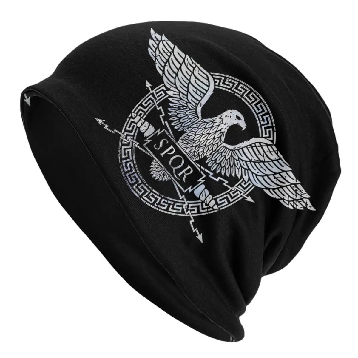 SPQR Roman Empire Eagle Emblem Vintage Bonnet Hat Autumn Winter Outdoor Skullies Beanies Hat Unisex Spring Dual-use Caps