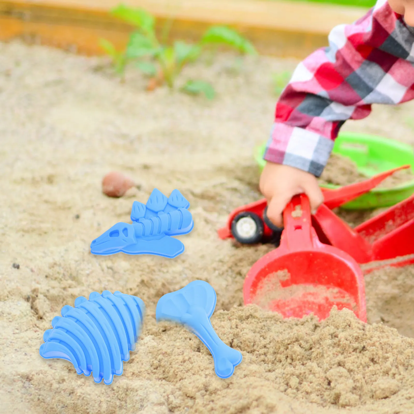 

4 комплекта пластиковых форм для динозавров, пляжные игрушки, детские формы для песка, креативные развивающие инструменты для песка, набор для детских игр на открытом воздухе