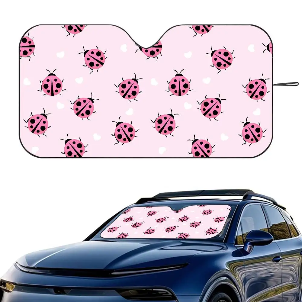 

Animal Car SunShade Windshield Ladybug Cute Foldable Three-layer Insulation Sunshade By Suction Cup Blocks UV Rays Sun