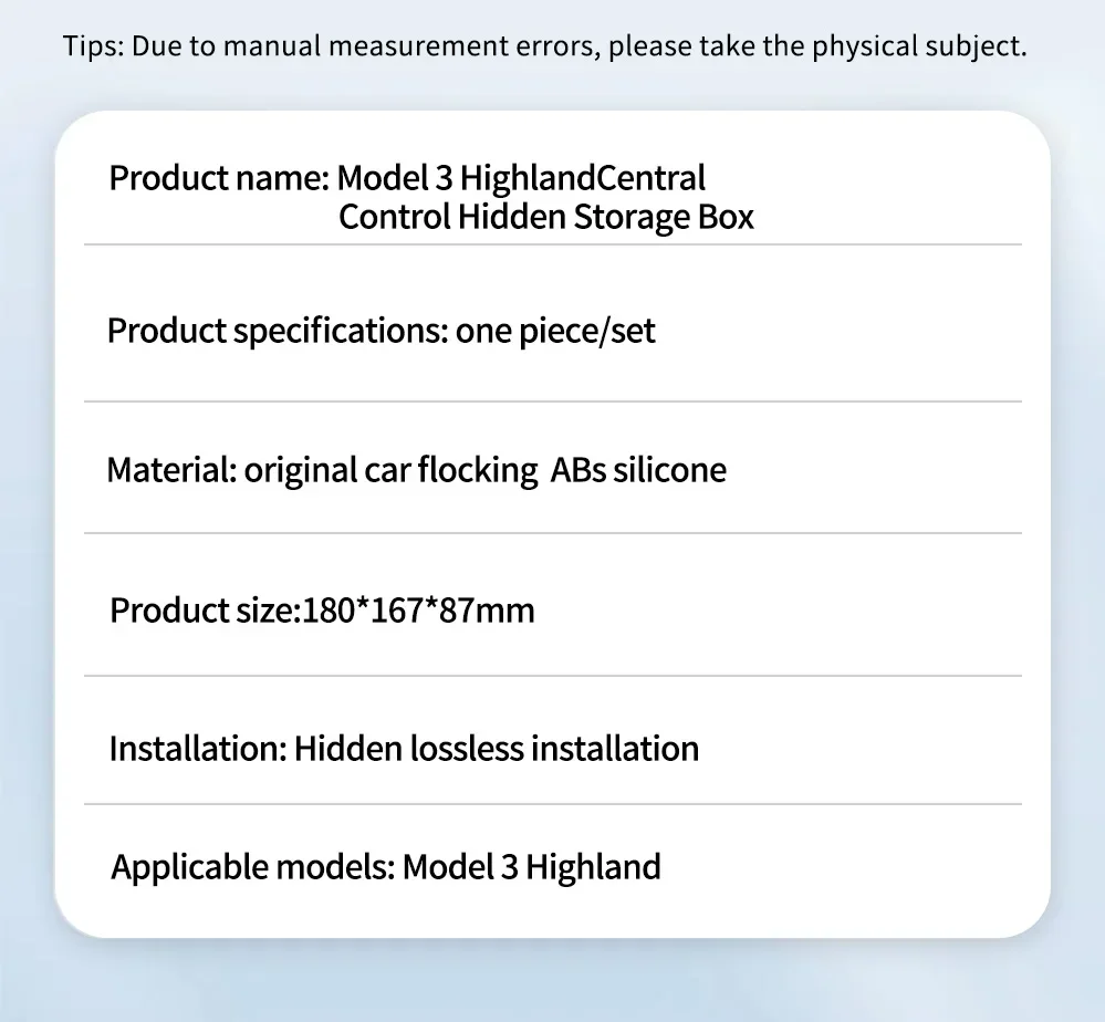 YZ Für Tesla Model 3/Y/YL Highland Juniper 2025-26 Model Y 21-24 Aufbewahrungsbox Armlehnenablage Silikon-Getränkehalter Organizer Box Teile – Detail 15