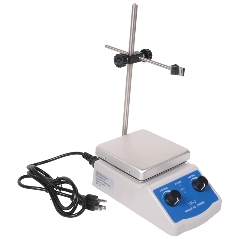 

Magnetic Stirrer Hot Plate With Thermometer,2000ML Mixing Capacity Magnetic Hotplate Stirrer With Stir Bar Stand US Plug