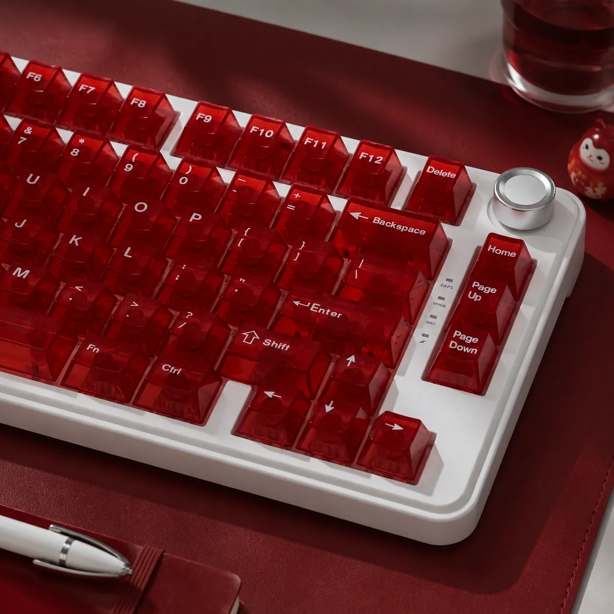 New 132 Keys English Cherry Height PC Fully Transparent Keycaps Mechanical Keyboard Custom Multilingual Keycaps for MX Keyboard view 3