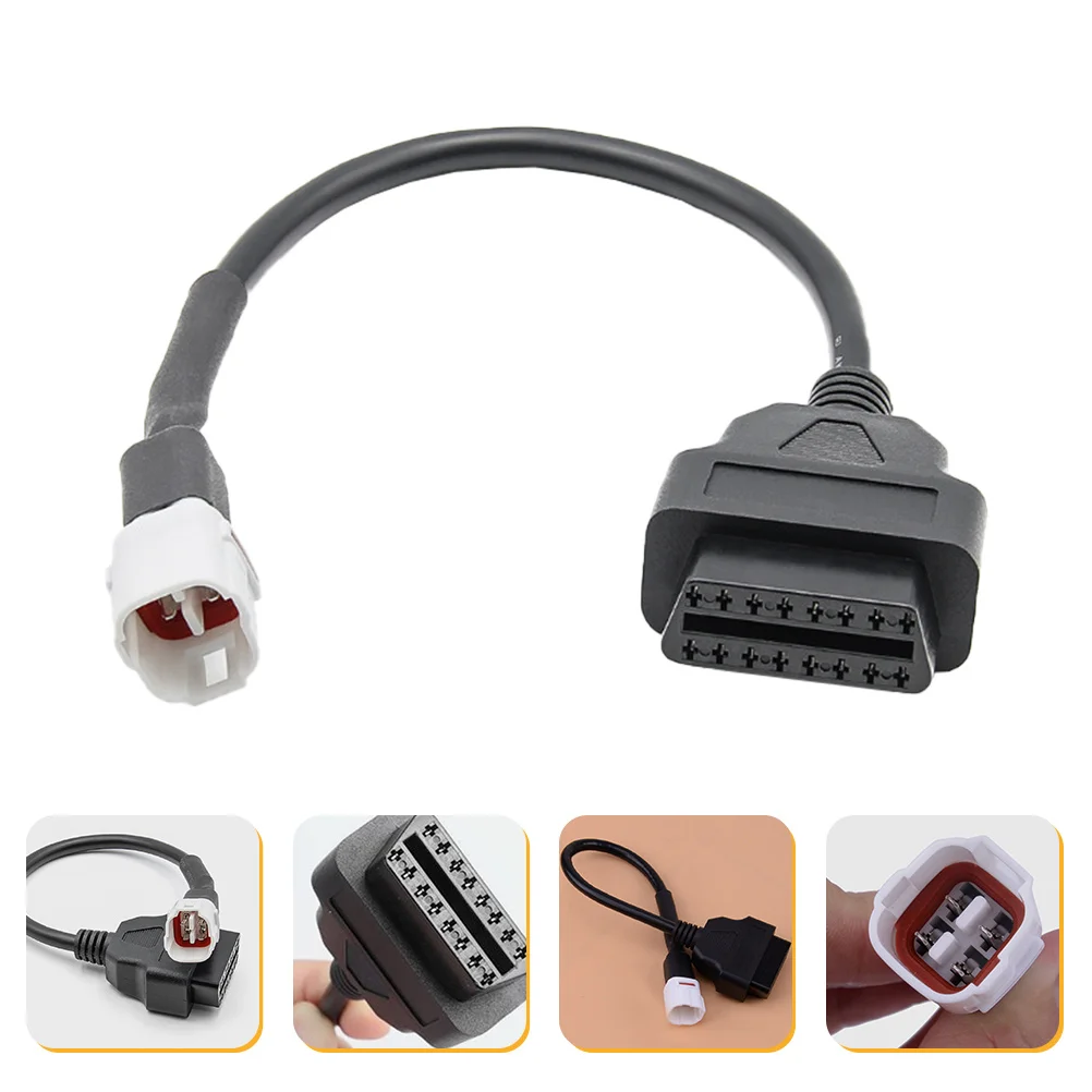 

Motorcycle Diagnostic Adapter Cable 4 Pin to 16 Pin Flexible Durable Easy to Use Standard Specifications Obd2 Adapter Cable