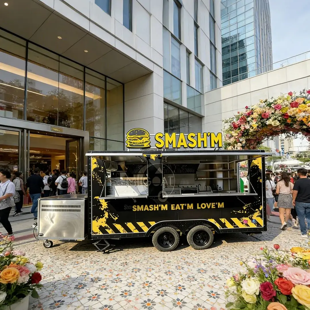 

Customizable All-In-One Mobile Food Trailer with Ventilation System for Burger Fries & Fast Food Business Street Food Truck