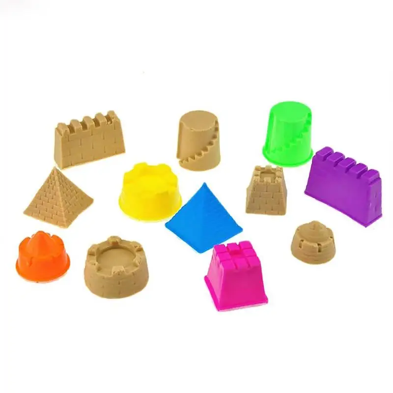 Crianças Educacional Castelo Mould Brinquedos, Areia Argila Mold, Portable Baby Building Blocks, Praia Sandcastle, 6Pcs