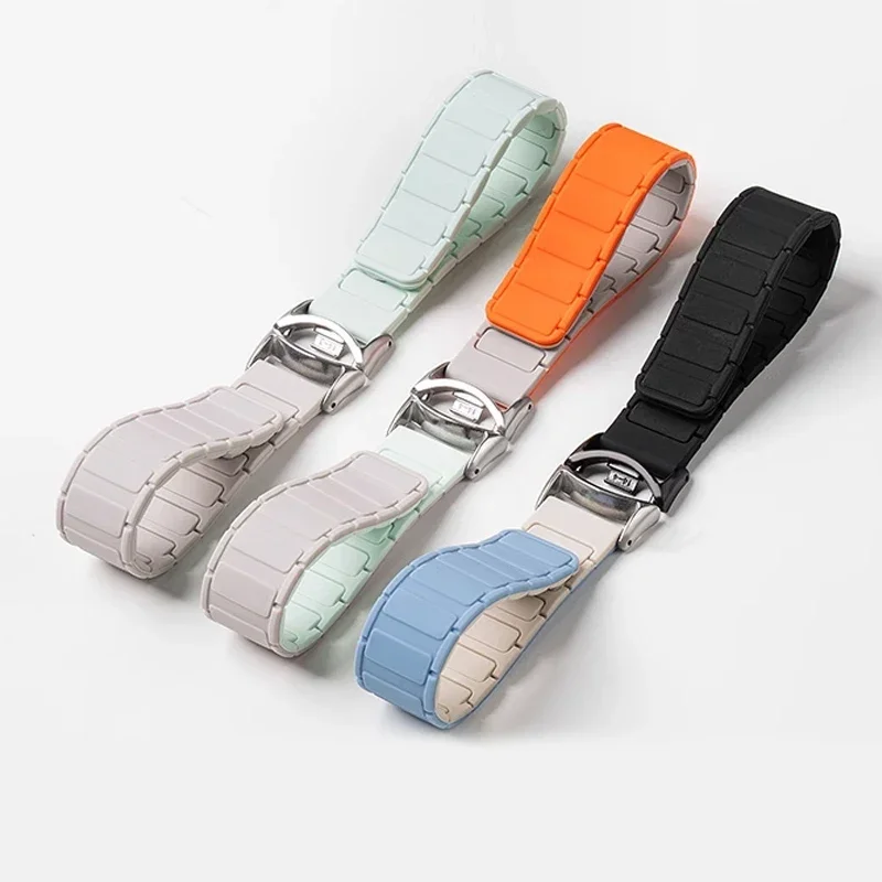 

Поп-силиконовый магнитный ремешок для Xiaomi Mi Band 9, спортивный браслет для Xiaomi Watch Miband 8, аксессуары, чехол для часов, браслет