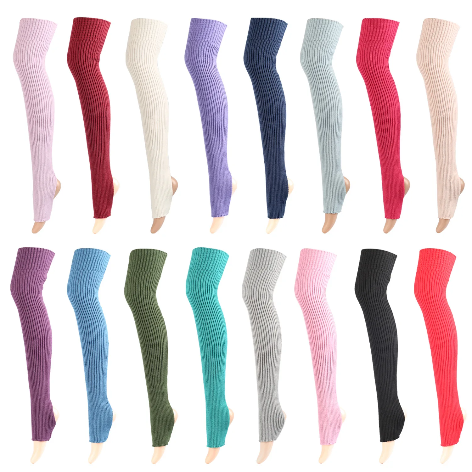 Leg Warmers New Adult Ballet Dance Stockings Yoga Warm Knit Shin Guard Sock Cover Extended Above Knee Stacking Socks 1 Pair