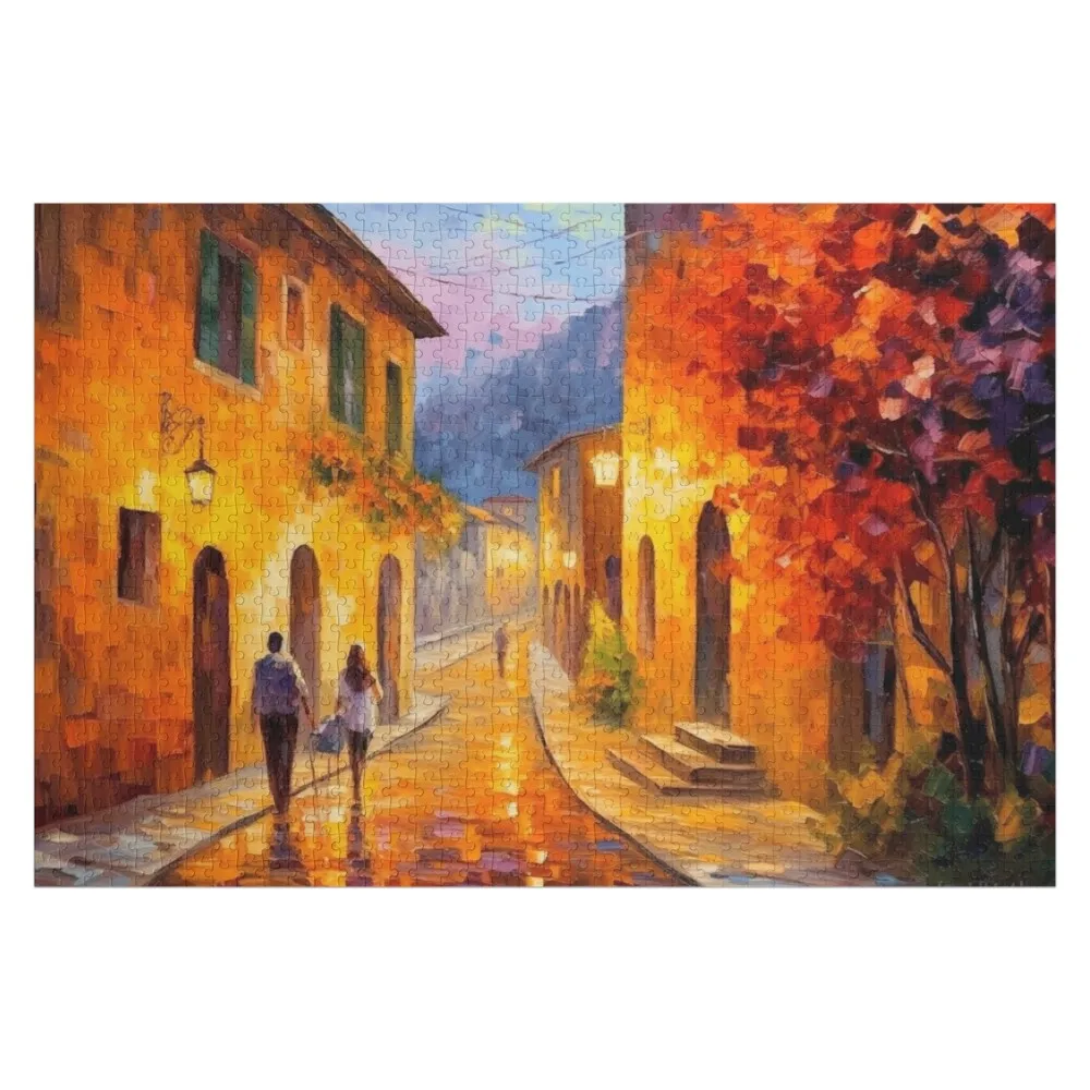 

A charming quiet street in Florence Jigsaw Puzzle For Children Customizable Child Gift Puzzle
