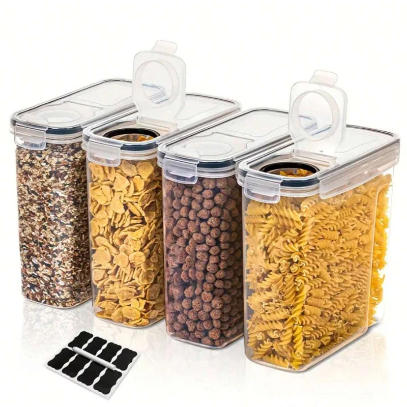 1pc Cereal Storage Container Set,  Plastic Airtight Food Storage Containers 2.5L/88 Oz For Cereal, Snacks And Sugar