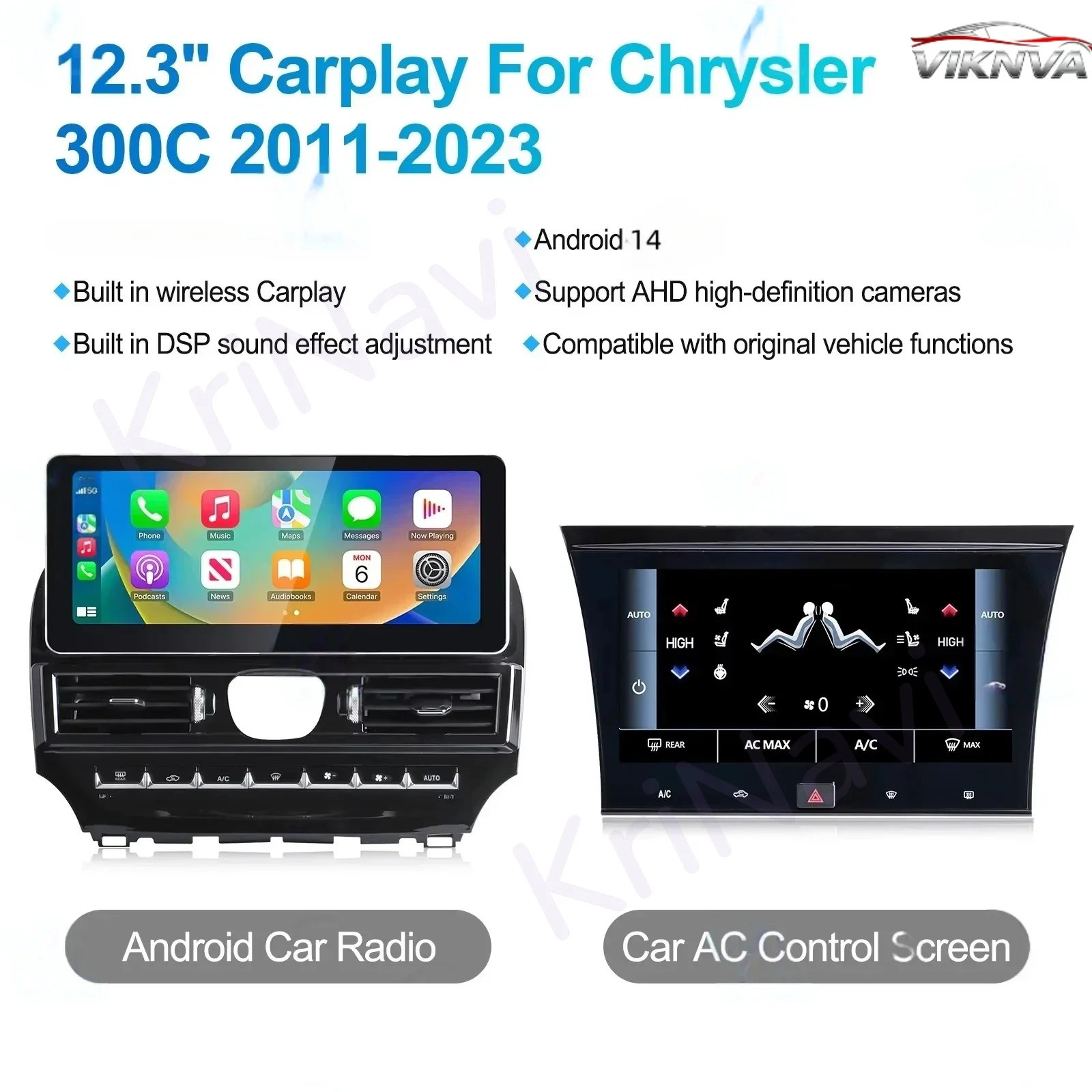 For Chrysler 300 300C 2011-2023 12.3+9.66