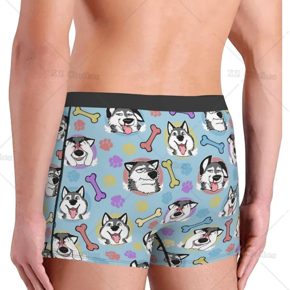 Cute Animals Dog Frog Men\'s Funny Underwear Boxer Briefs Slight Elasticity Male Shorts, Novelty Stylish Gift for Men Boys