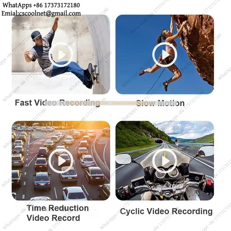 JS01 4K 30FPS Head Mounted Camera Wearable WiFi Video Camcorder 120° Wide Angle Lens Anti-Shake APP Control Action Camera