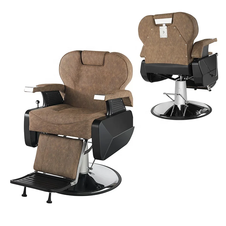 Brown Salon Chair for Hair Stylist Hydraulic Barber Chair Classic Styling Beauty Spa Equipment for Sale