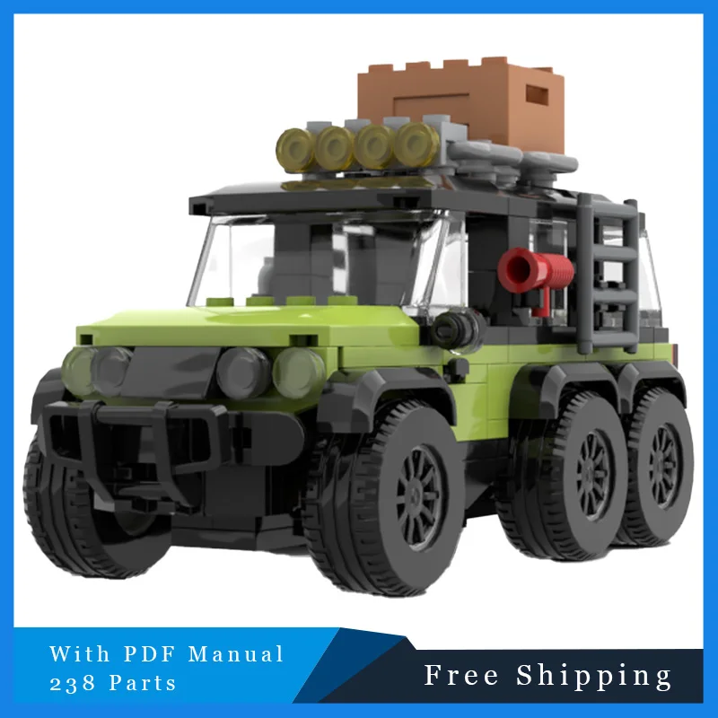

238 шт. MOC креативный дорожный автомобиль, технические строительные блоки, кирпичная модель, образовательная игрушка для самостоятельной сборки для детей, подарок на Рождество и день рождения