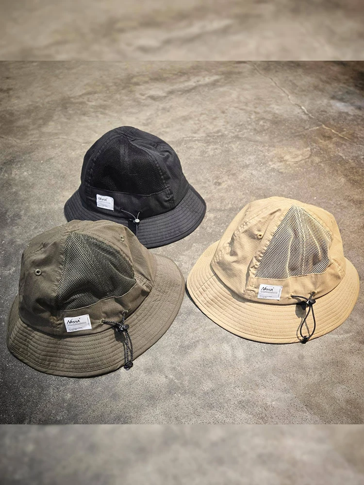 Quick Dry Breathable Fishing Cap Unisex Outdoor Summer Hat Casual Style round Top Wide Brim Travel Friendly Polyester Material