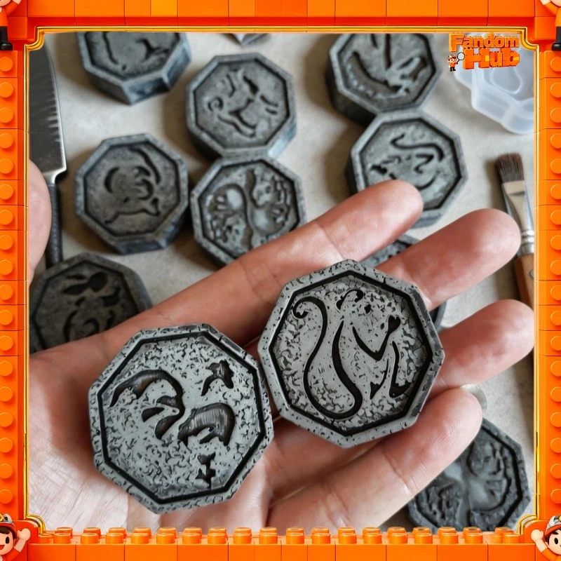 

In Stock Jackie Chan Adventures 12 Chinese Zodiac Talisman Stone Model Figurine Aquarium Decoration Toy Gift For Fans