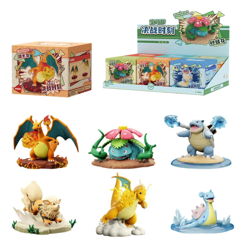 Genuine Product Pokemon Anime Action Figures Charizard Blastoise Arcanine Lapras Venusaur Dragonite Model Christmas Toys Gift