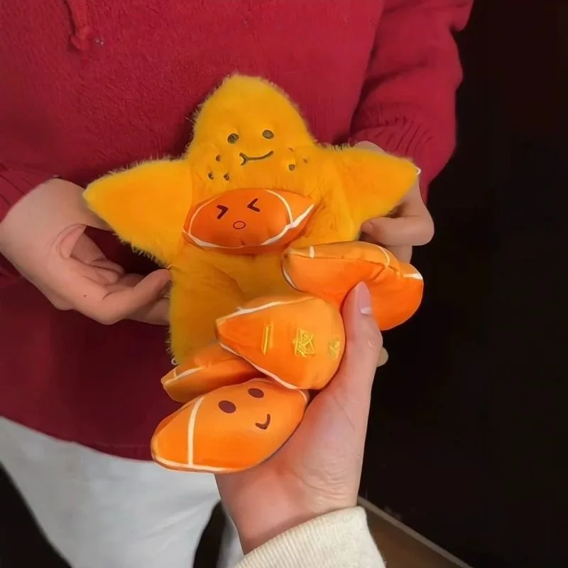Kawaii abziehbare orangefarbene Segmente Obst Plüschtier gefüllt weiche Simulation Lebensmittel Schlüsselanhänger Rucksack Anhänger Kinder Puppen Geburtstagsgeschenke