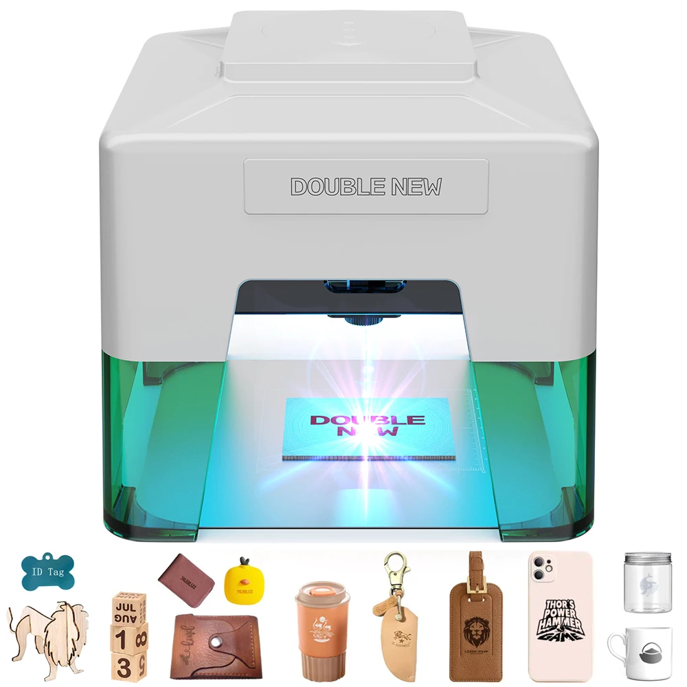 DoubleNew XN001 3W Laser Engraving&Cutting Machine For Carving Wood/Leather/Plastic/Glass/Ceramic/Aluminum alloy,Making Dog Tags